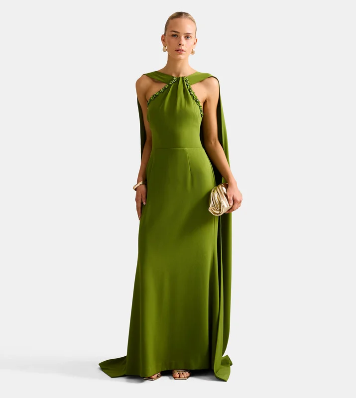 forever new ABIGAIL Embellished Cape Detail Evening Dress